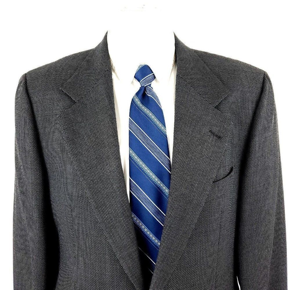 Joseph Abboud Nordstrom Wool 2 Button Blazer 40S Gray Birdseye Sport‎ Coat